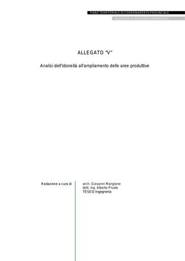 Allegato V Metologia selez aree prod