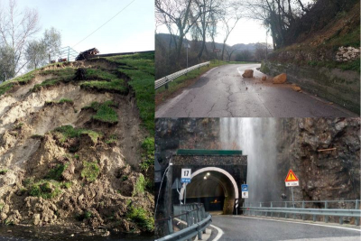 Maltempo e Frane, Pronto Intervento della Provincia sulla Viabilità nell’Area Pedemontana