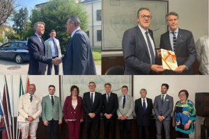 Emanuele Filiberto di Savoia oggi in visita nella sede della Provincia di Treviso